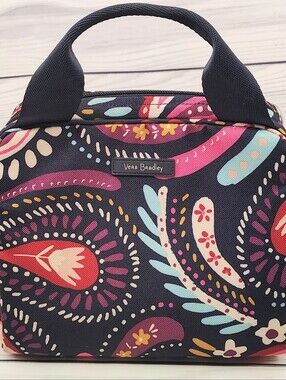 Vera Bradley Navy Paisley Lunch Bag Office School